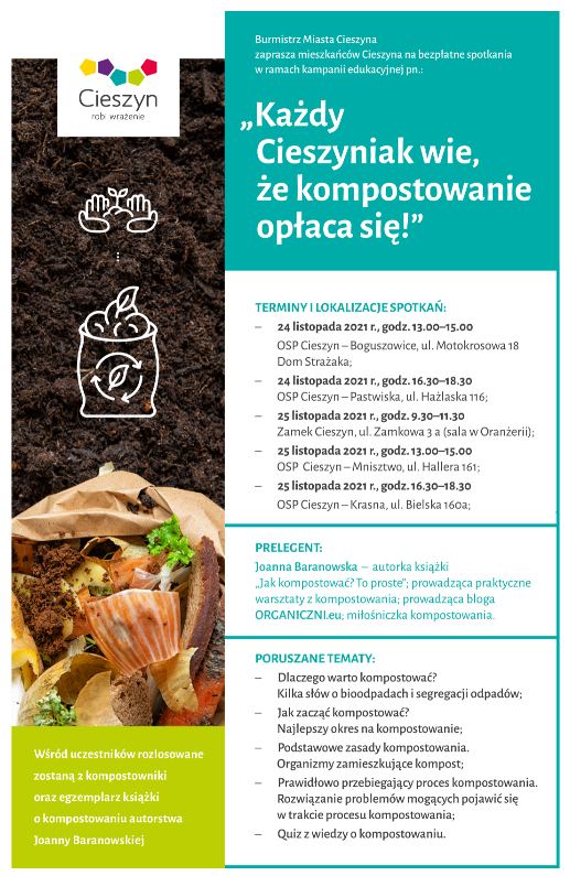 Zaproszenie na spotkania z mieszkańcami - KOMPOSTOWANIE BIOODPADÓW