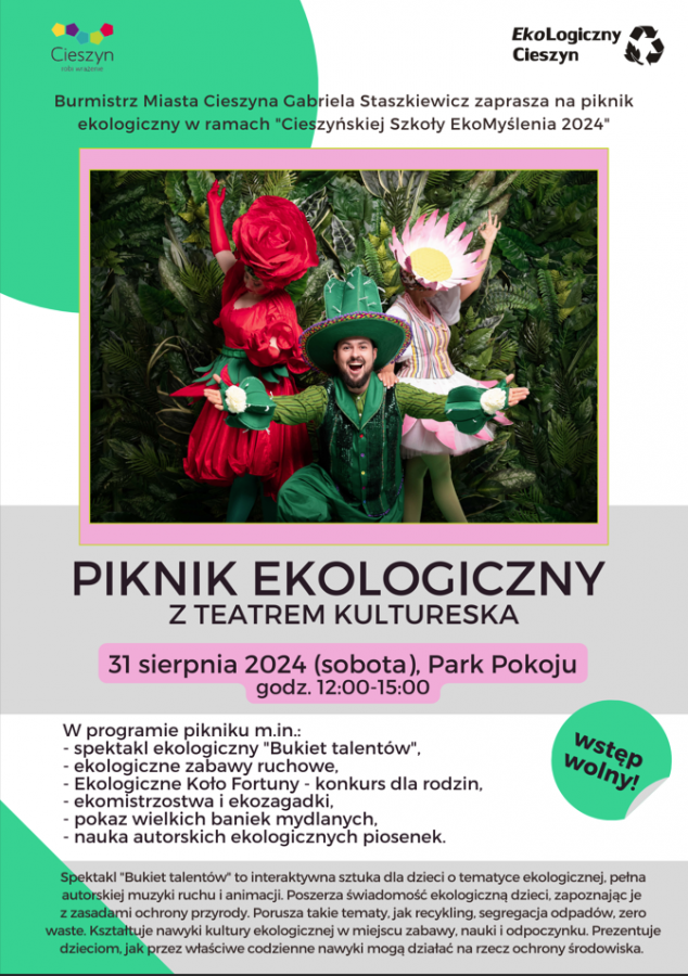 Piknik Ekologiczny w dniu 31.08.2024 r. - ZAPROSZENIE
